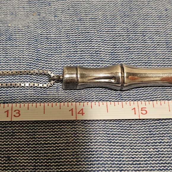 NOT FOR SALE!!!       Gucci Silver Bamboo Necklace - Picture 7 of 8